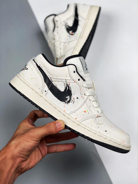 Air jordan 1 low paint splatter dm3528-100