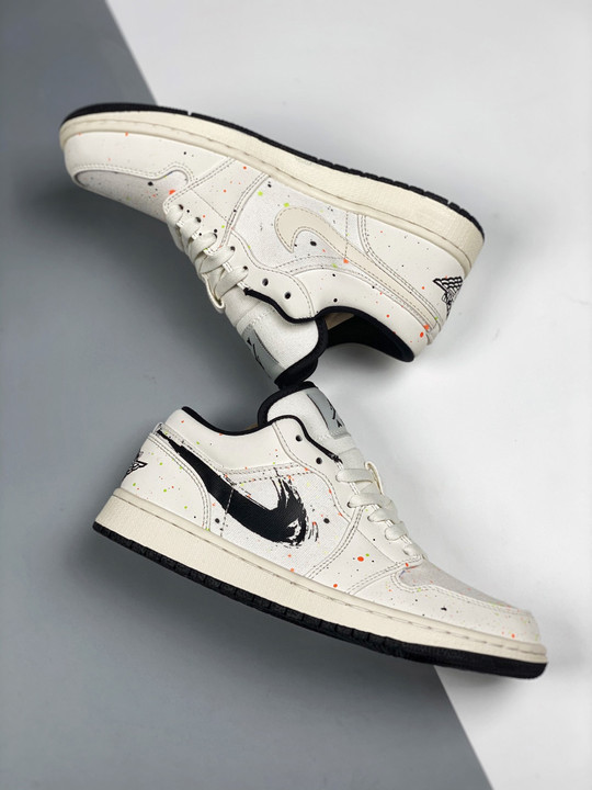 Air jordan 1 low paint splatter dm3528-100