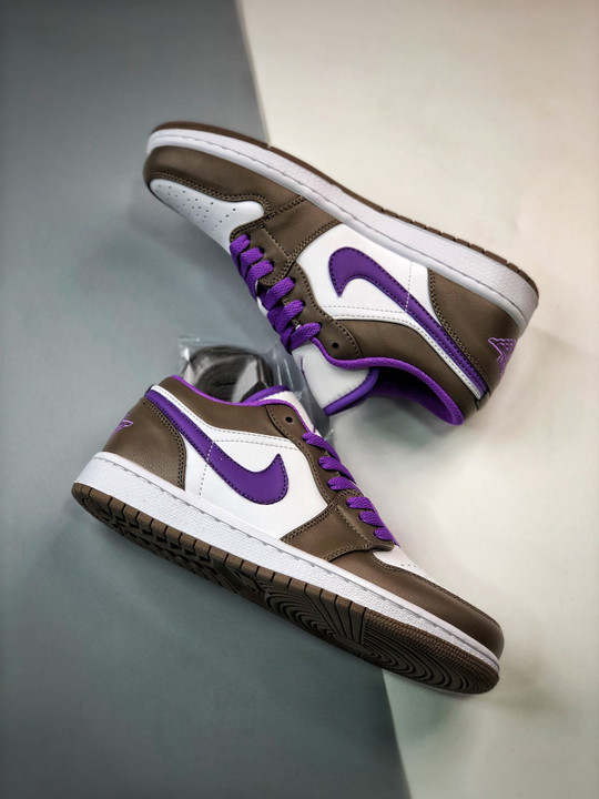 Air jordan 1 low palomino/wild berry-white 553558-215