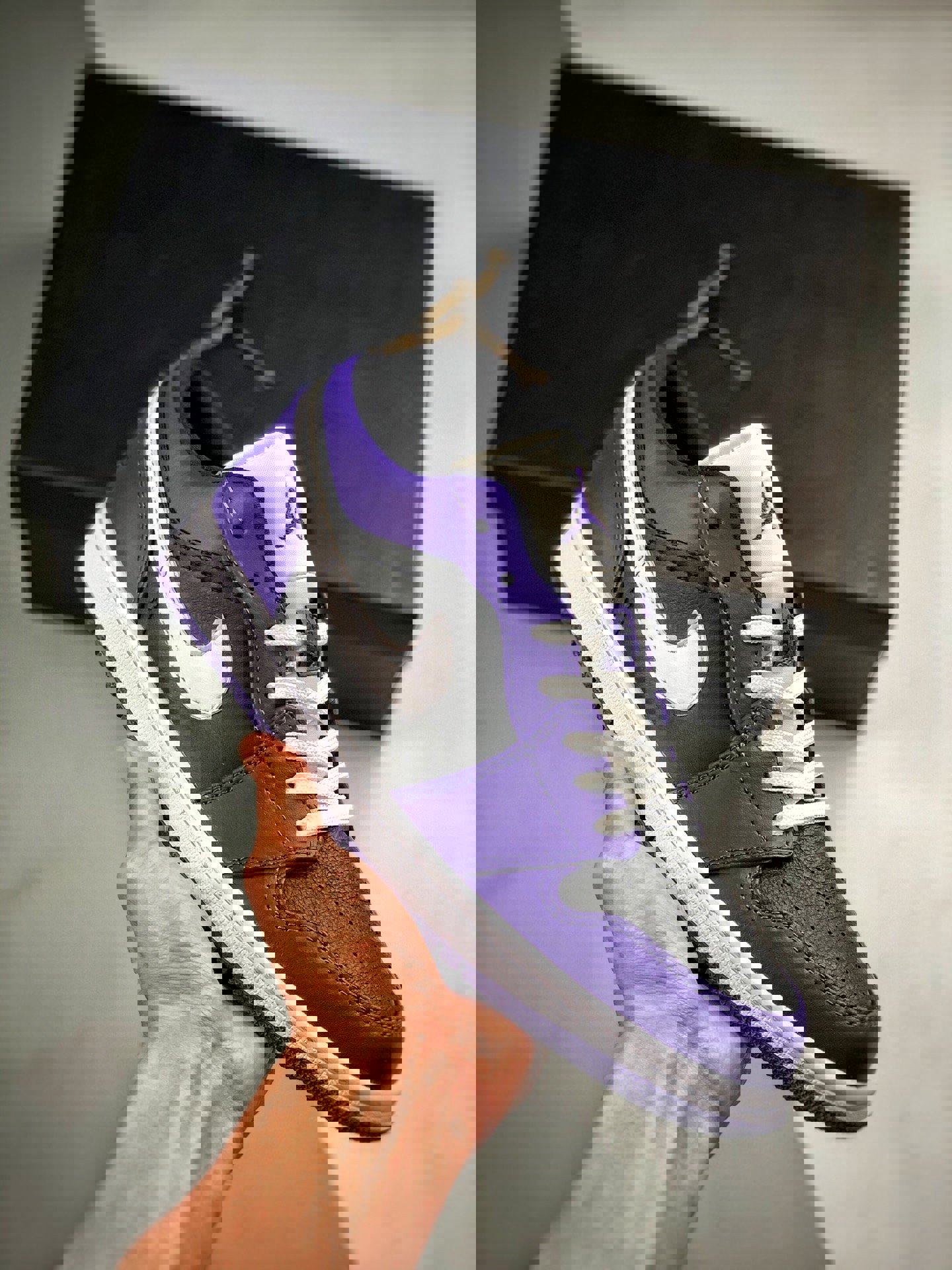 Air jordan 1 low purple black 553558-501