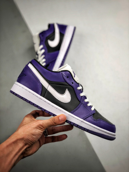 Air jordan 1 low purple black 553558-501