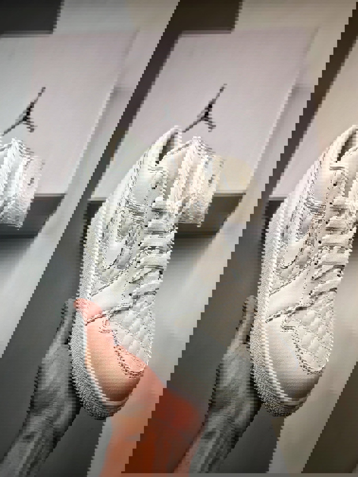 Air jordan 1 low quilted triple white db6480-100