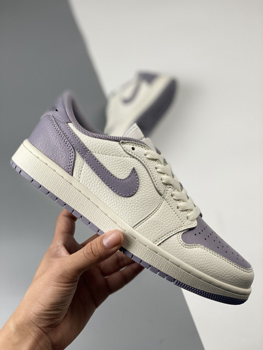 Air jordan 1 low sail/black-atmosphere grey cz0790-101