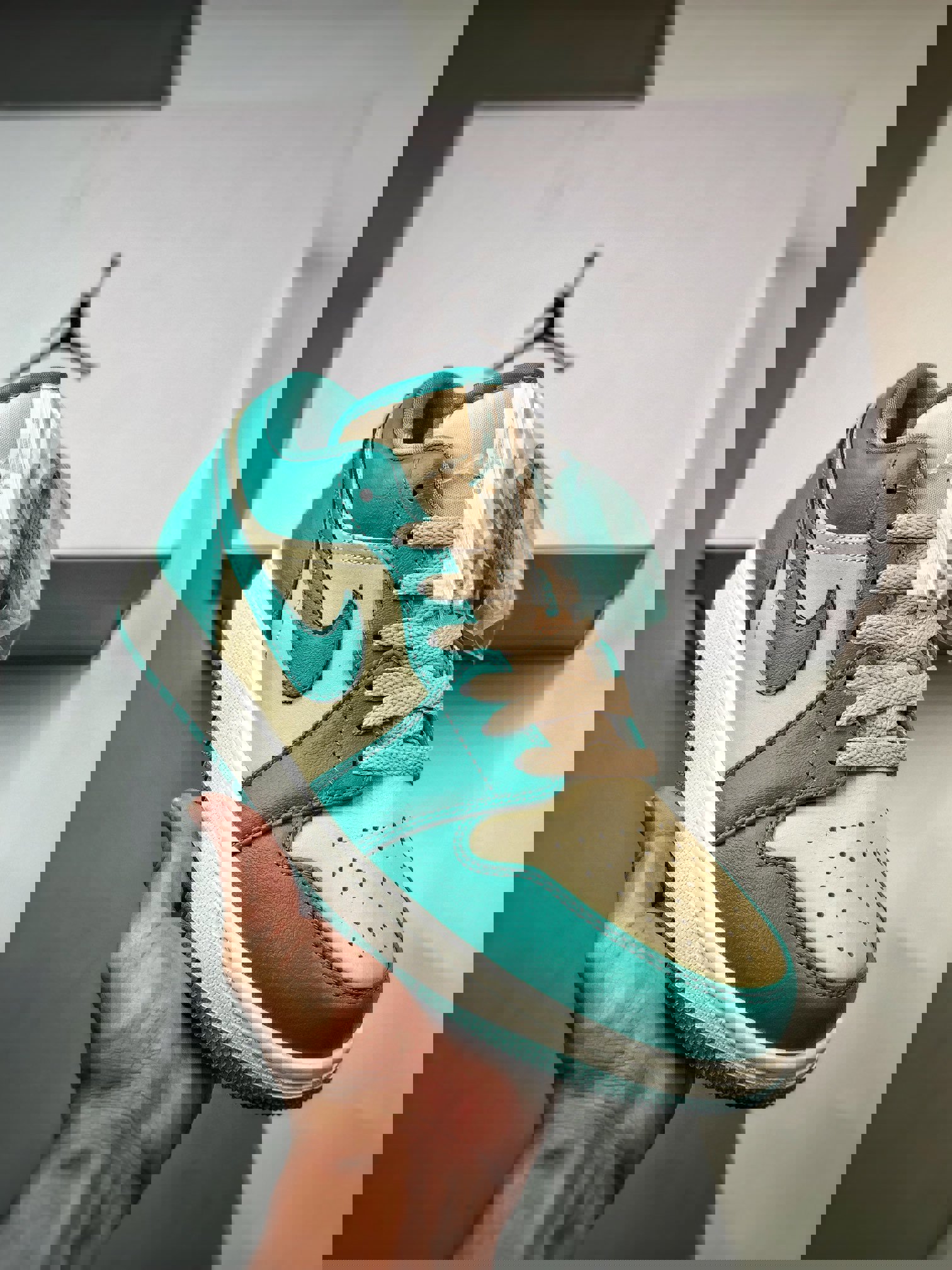 Air jordan 1 low sanddrift/sail-washed teal dc0774-131