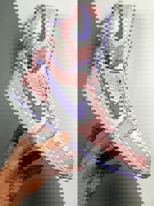 Air jordan 1 low se arctic punch/purple pulse/white