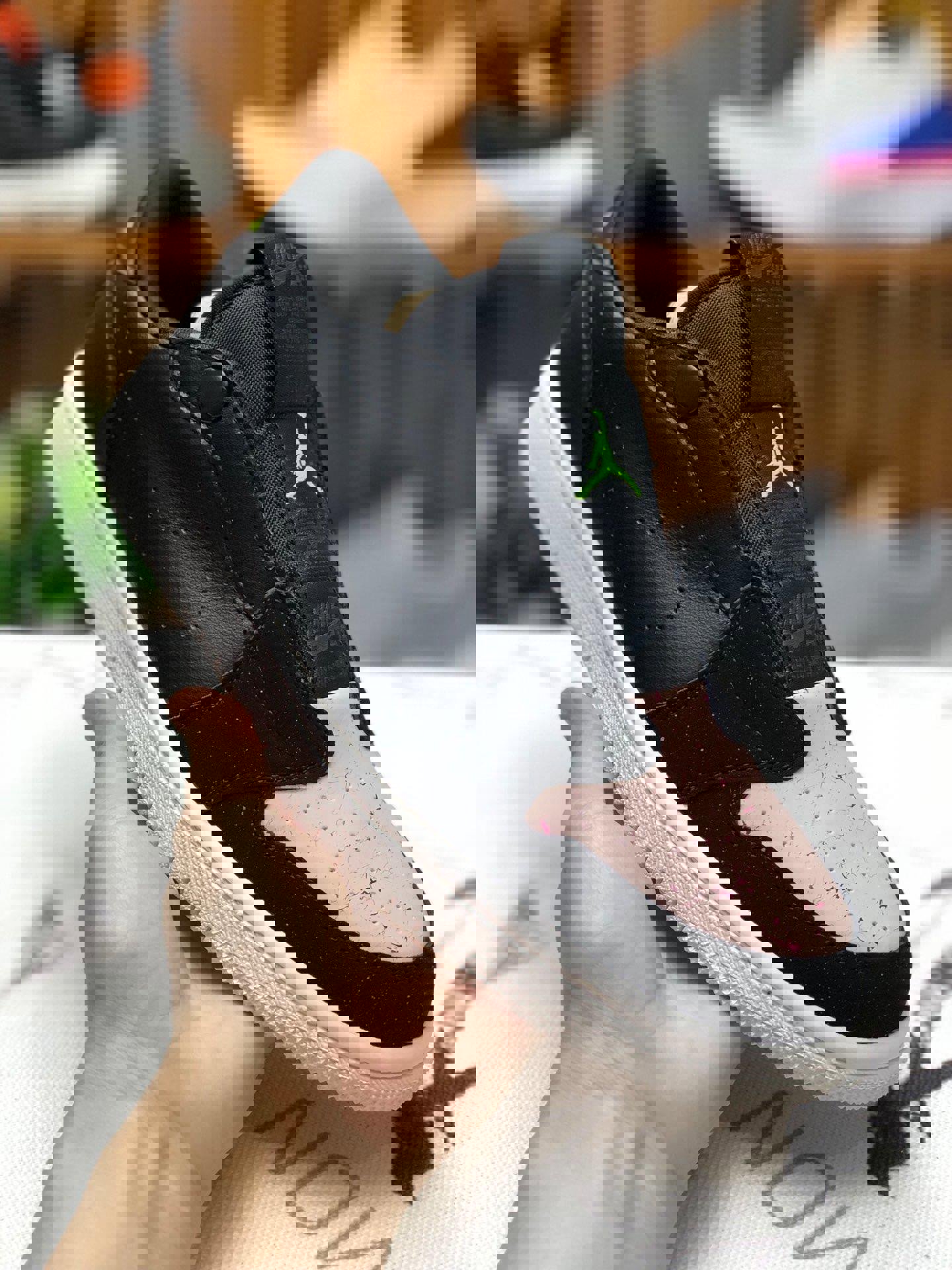 Air jordan 1 low slip black/volt-phantom-silt red