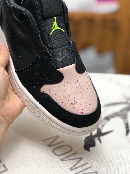 Air jordan 1 low slip black/volt-phantom-silt red