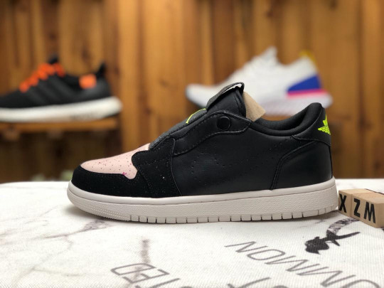 Air jordan 1 low slip black/volt-phantom-silt red