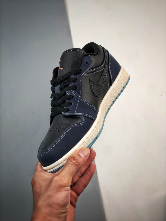 Air jordan 1 low snakeskin midnight navy fj5478-010