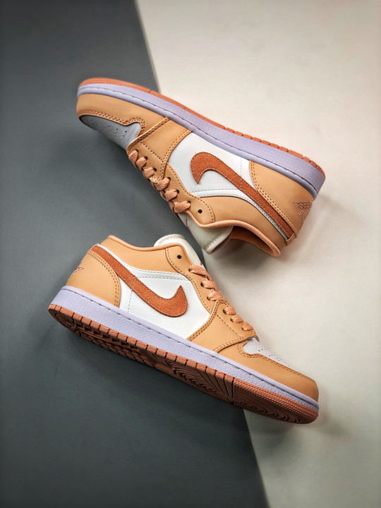 Air jordan 1 low sunset haze/bright citrus-white dc0774-801