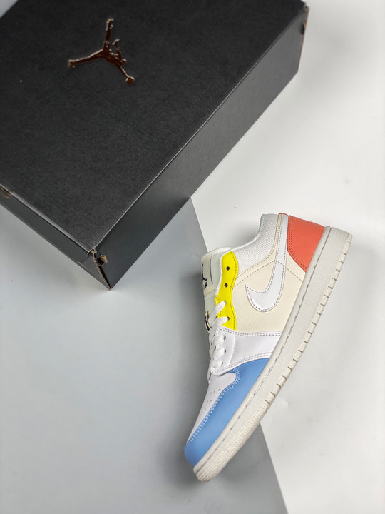 Air jordan 1 low to my first coachsail/white-zitron dj6909-100