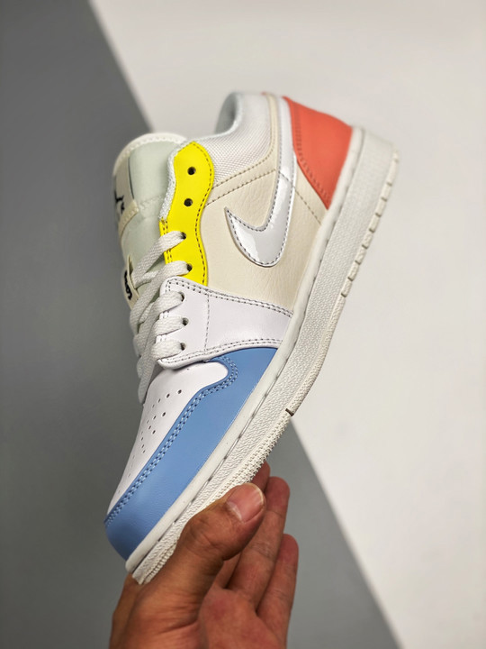 Air jordan 1 low to my first coachsail/white-zitron dj6909-100