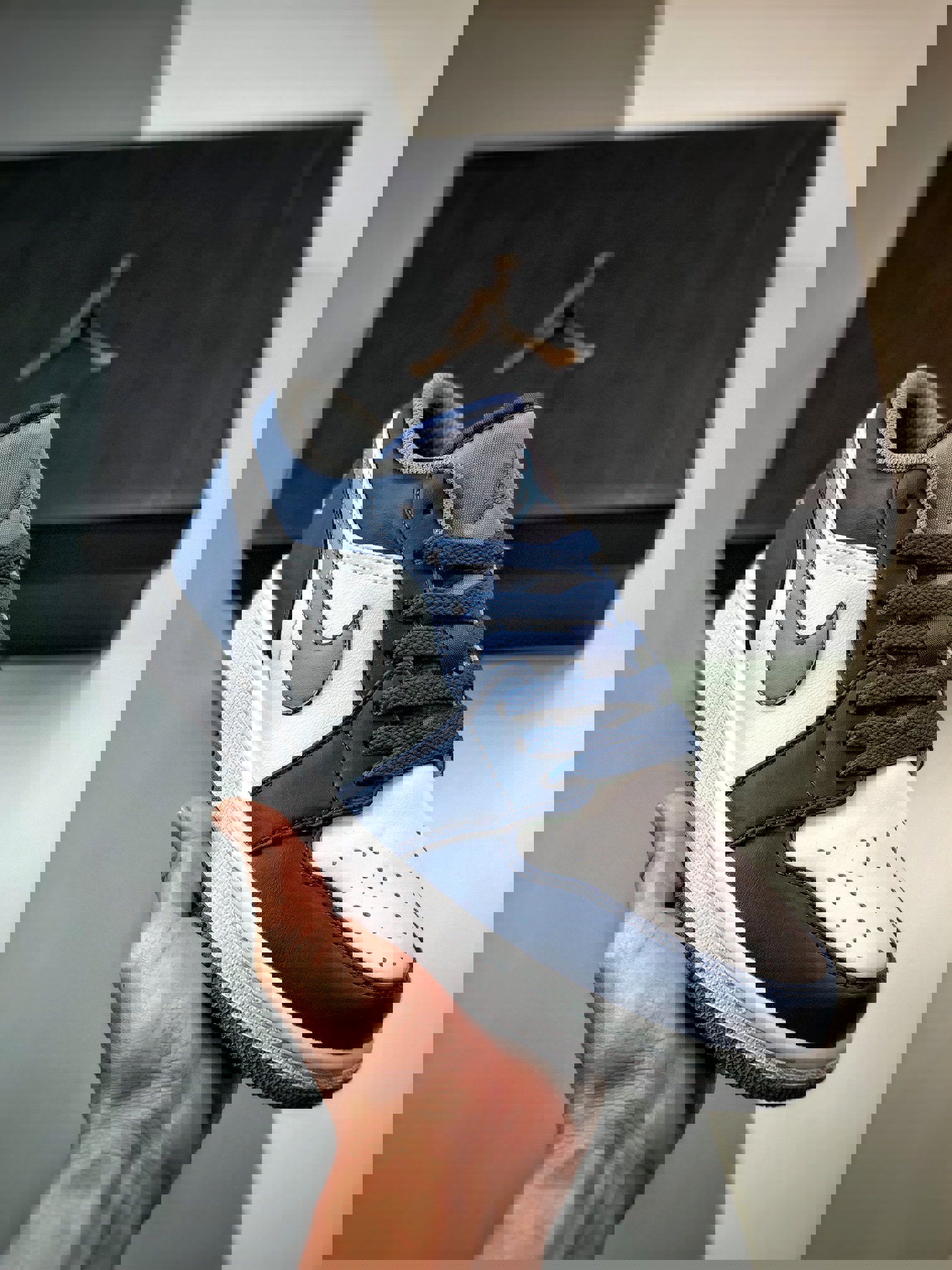 Air jordan 1 low true blue/white/cement grey 553558-412