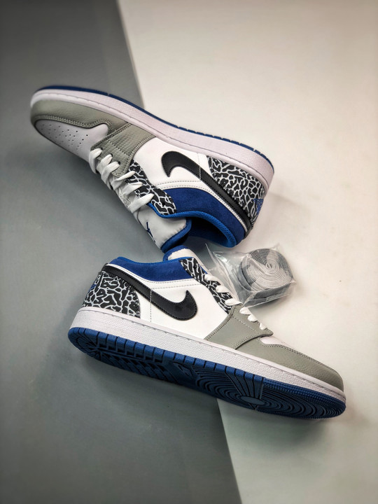 Air jordan 1 low true bluedm 1199-140