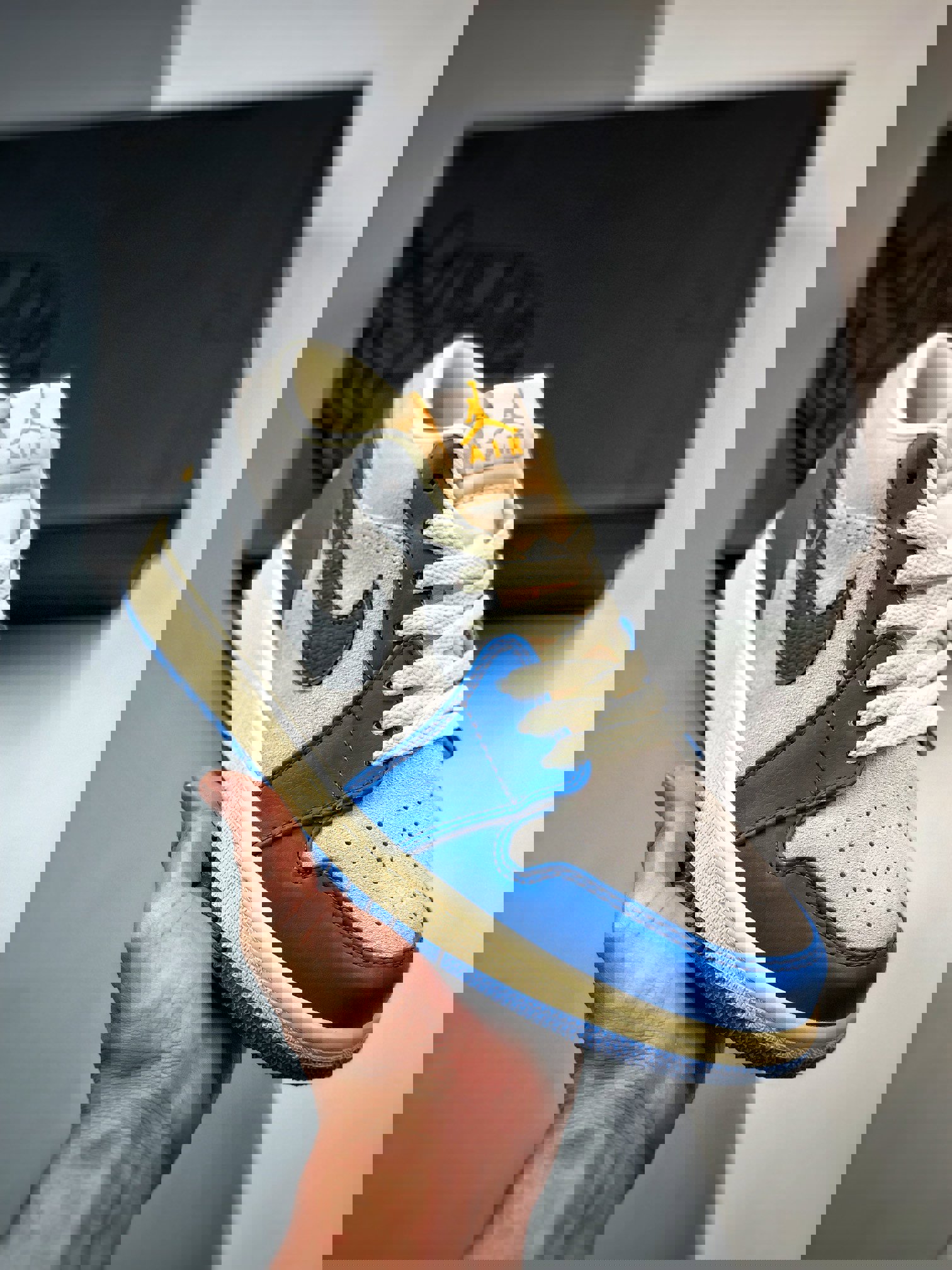 Air jordan 1 low unc greywhite/university blue-grey-sail