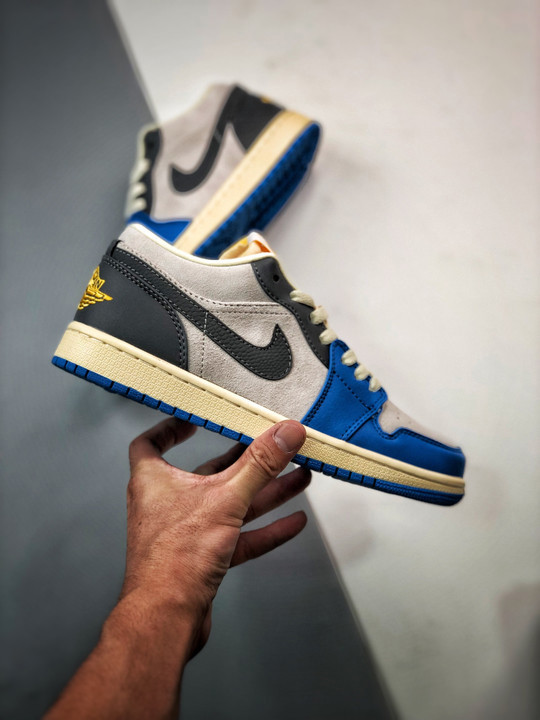 Air jordan 1 low unc greywhite/university blue-grey-sail