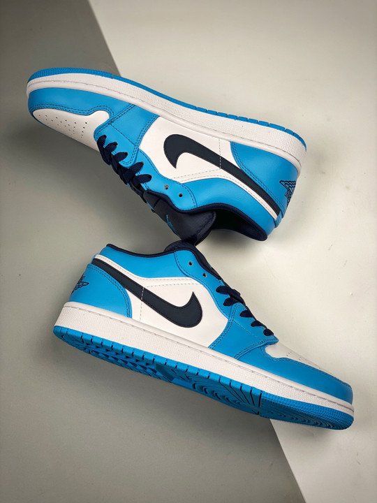 Air jordan 1 low uncwhite/university blue-black
