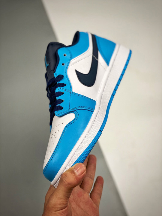 Air jordan 1 low uncwhite/university blue-black