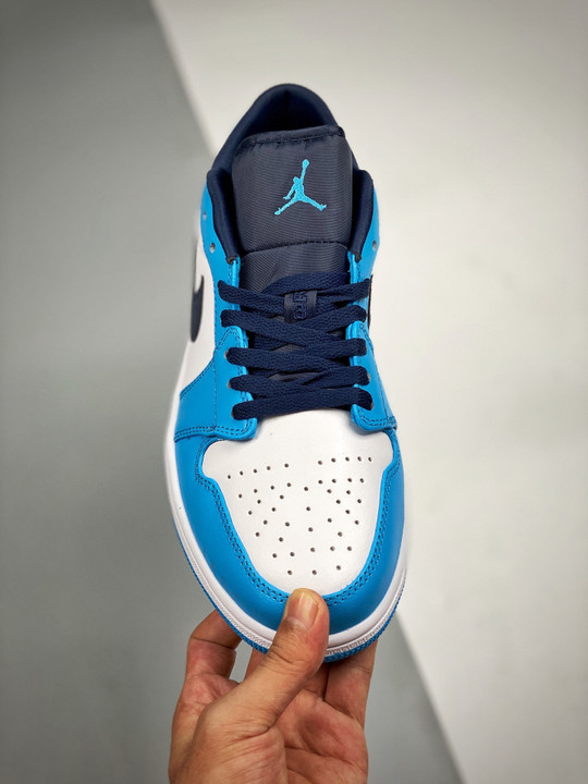 Air jordan 1 low uncwhite/university blue-black