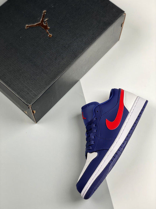 Air jordan 1 low usanavy blue/white-red cz8454-400