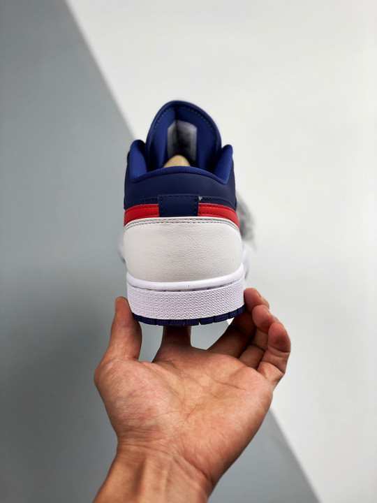 Air jordan 1 low usanavy blue/white-red cz8454-400