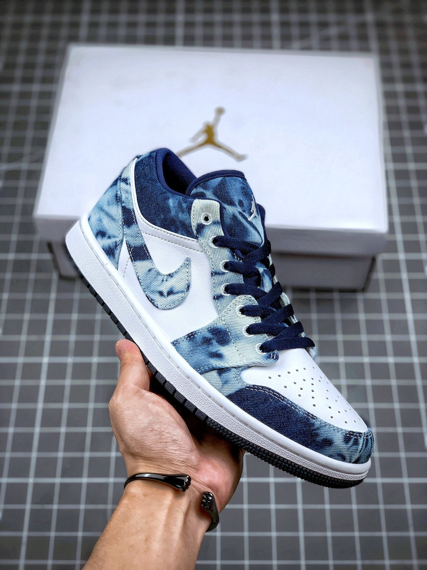Air jordan 1 low washed denim cz8455-100