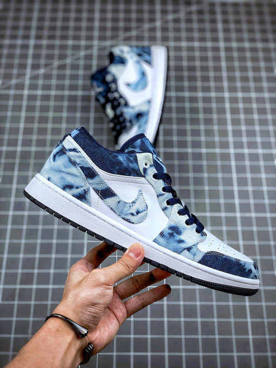 Air jordan 1 low washed denim cz8455-100
