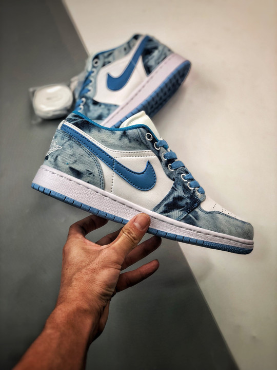 Air jordan 1 low washed denimwhite/dutch blue dm8947-100