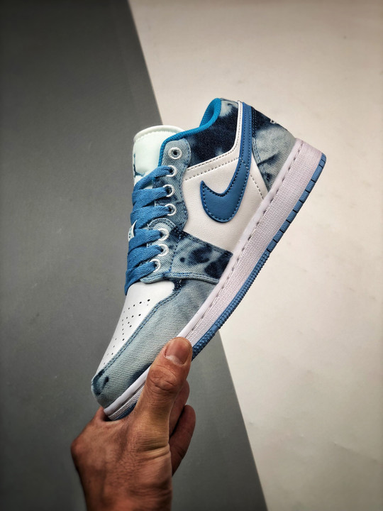 Air jordan 1 low washed denimwhite/dutch blue dm8947-100