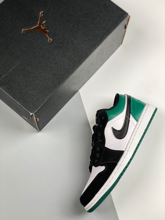 Air jordan 1 low white/black-mystic green