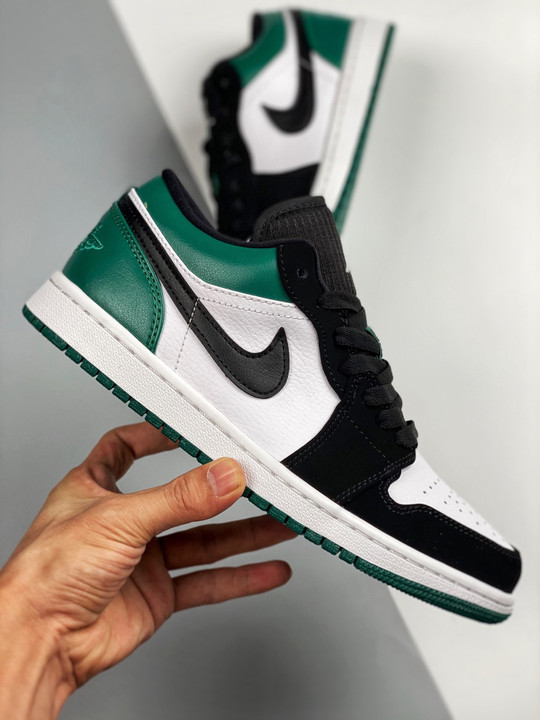 Air jordan 1 low white/black-mystic green