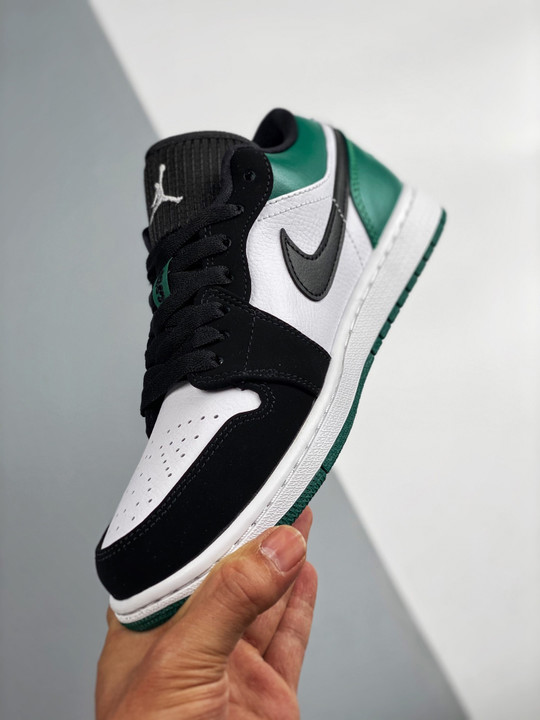 Air jordan 1 low white/black-mystic green