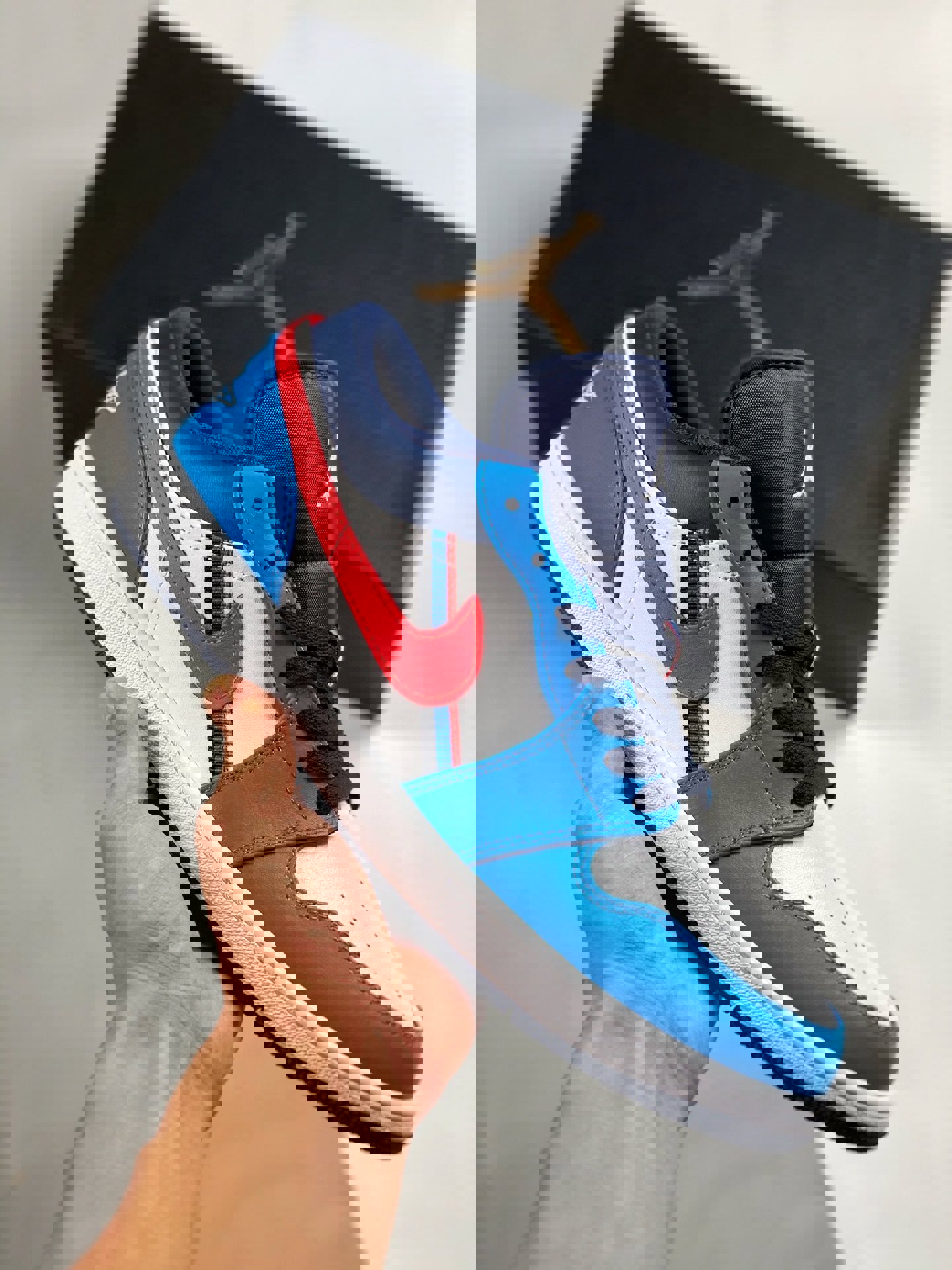 Air jordan 1 low white blue crimson