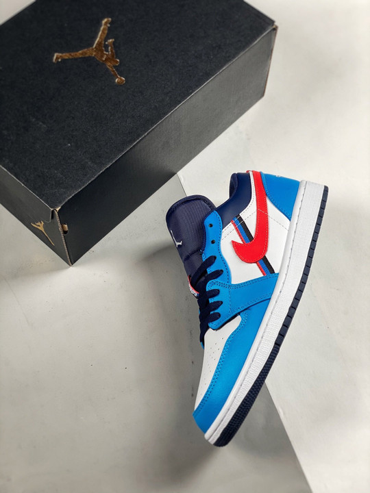Air jordan 1 low white blue crimson