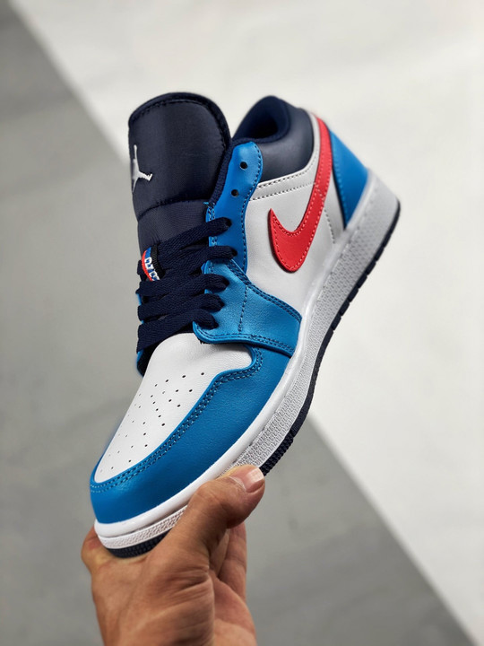 Air jordan 1 low white blue crimson
