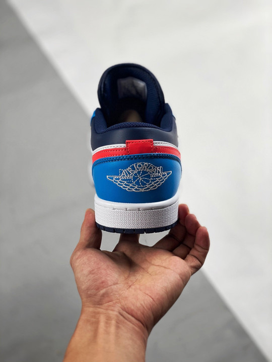Air jordan 1 low white blue crimson
