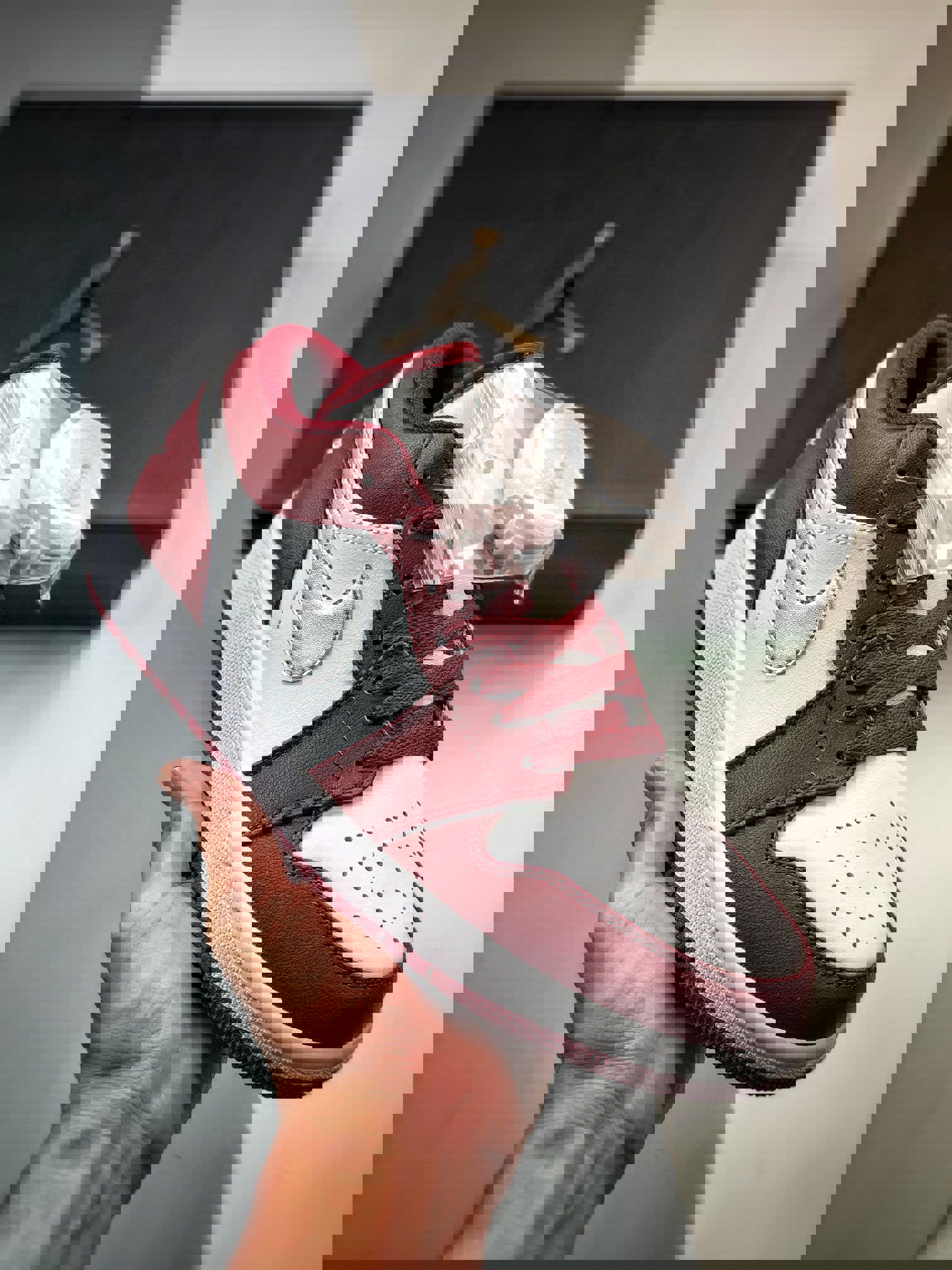 Air jordan 1 low white/bordeaux 553558-615