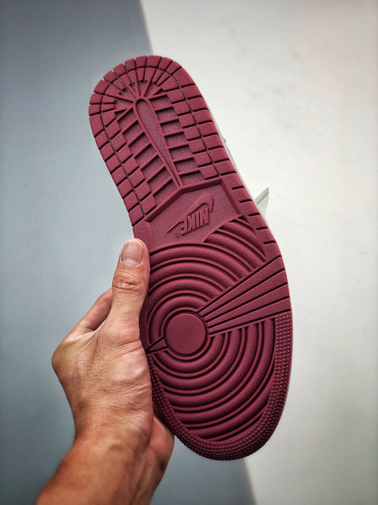 Air jordan 1 low white/bordeaux 553558-615