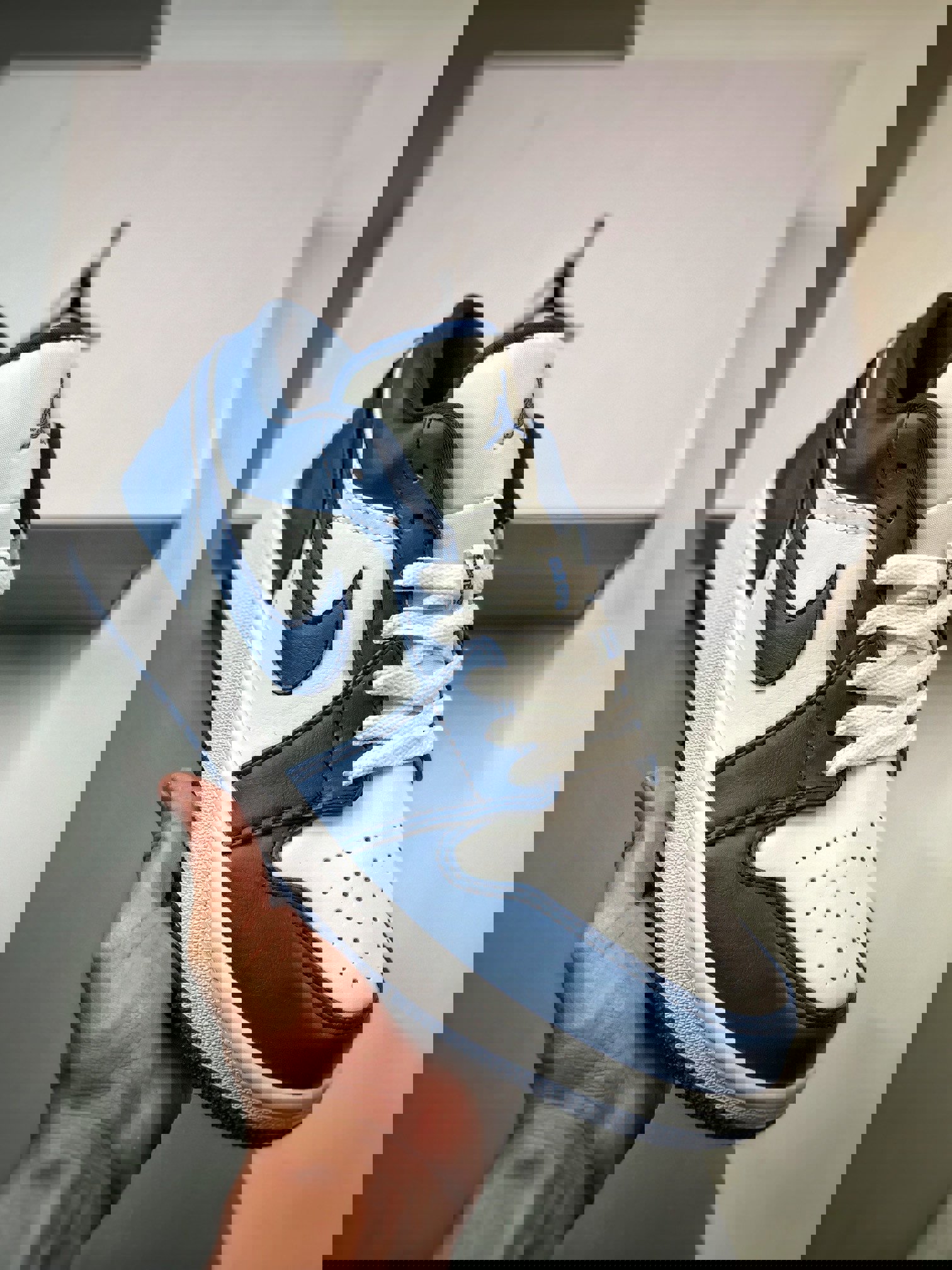 Air jordan 1 low white/dark marina blue dc0774-114