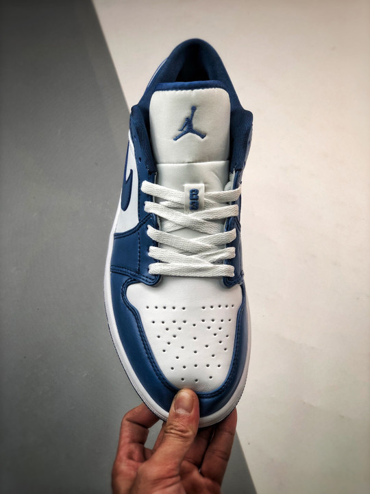 Air jordan 1 low white/dark marina blue dc0774-114