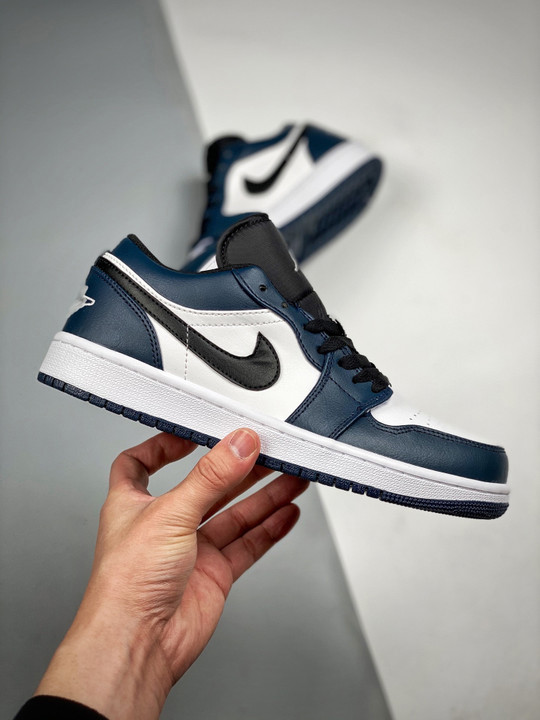 Air jordan 1 low white/dark teal-black