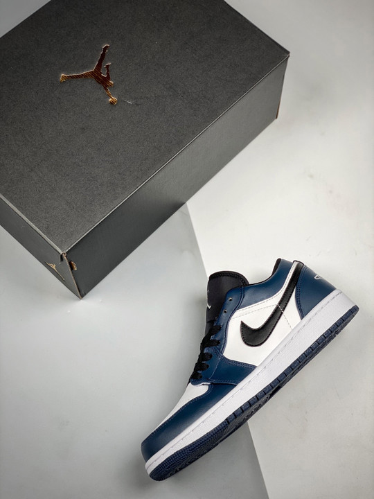 Air jordan 1 low white/dark teal-black