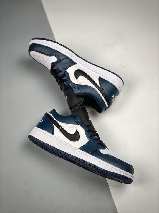 Air jordan 1 low white/dark teal-black