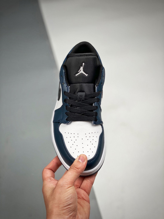 Air jordan 1 low white/dark teal-black