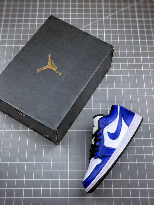 Air jordan 1 low white/game royal-black