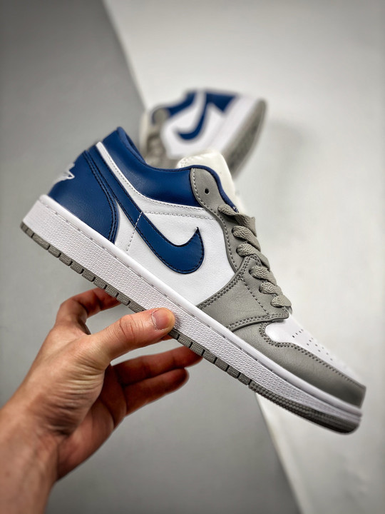 Air jordan 1 low white grey blue dc0774-042