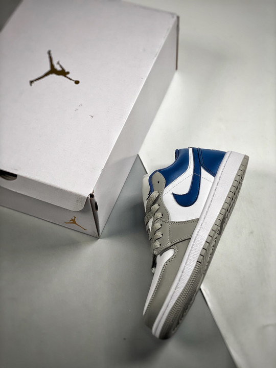 Air jordan 1 low white grey blue dc0774-042
