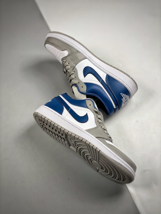 Air jordan 1 low white grey blue dc0774-042