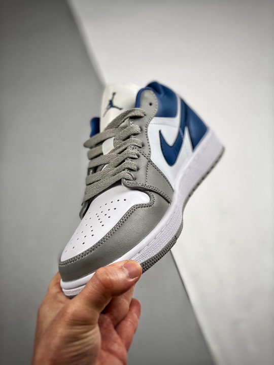 Air jordan 1 low white grey blue dc0774-042