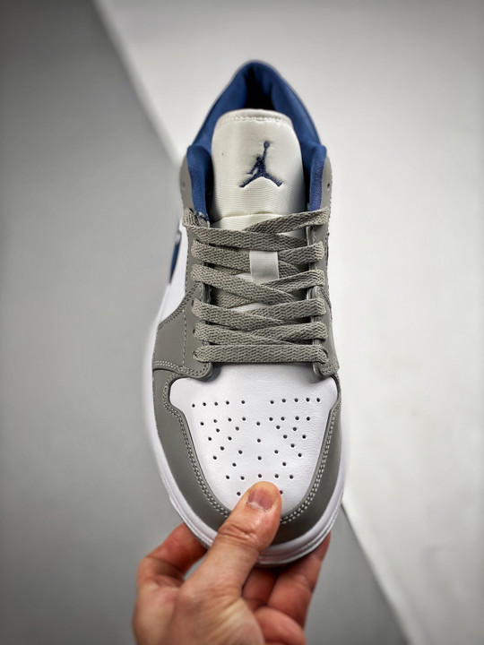 Air jordan 1 low white grey blue dc0774-042